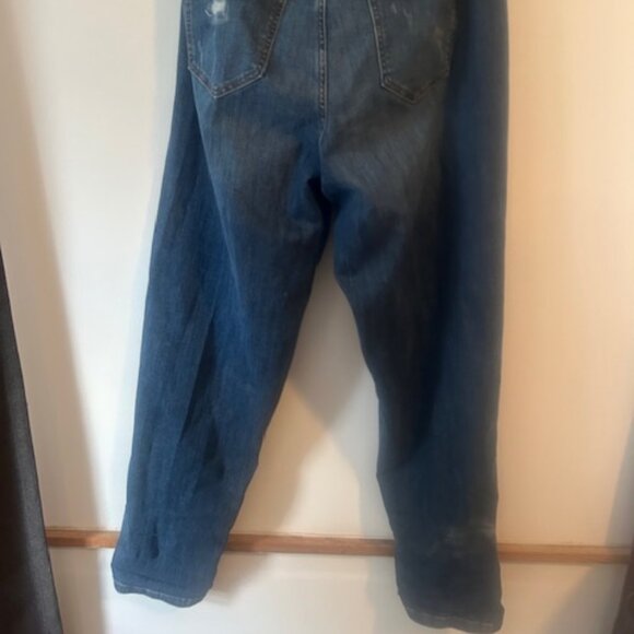 Lane Bryant 5 pocket boyfriend distressed denim jeans, size 18 - Picture 2 of 6